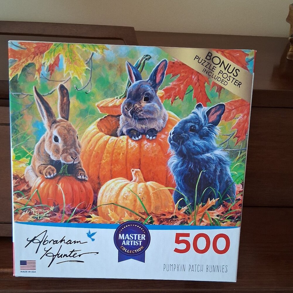 Jigsaw Puzzle - Pumpkin Patch Bunnies